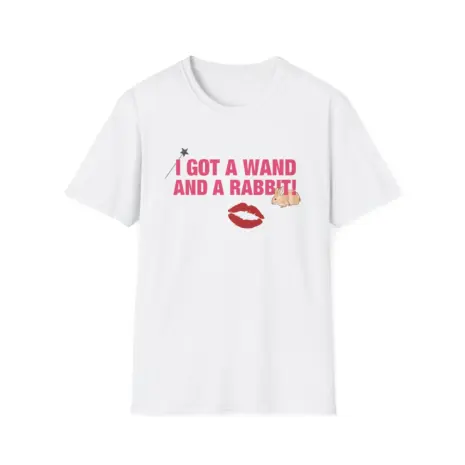 Chappell-Roan-Wand-and-a-Rabbit-Unisex-Softstyle-T-Shirt-1 Chappell Roan Wand and a Rabbit Unisex Softstyle T-Shirt